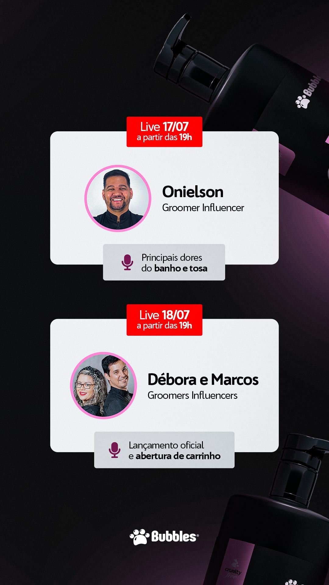 STORIES- DATAS DAS LIVES (LANÇAMENTO)