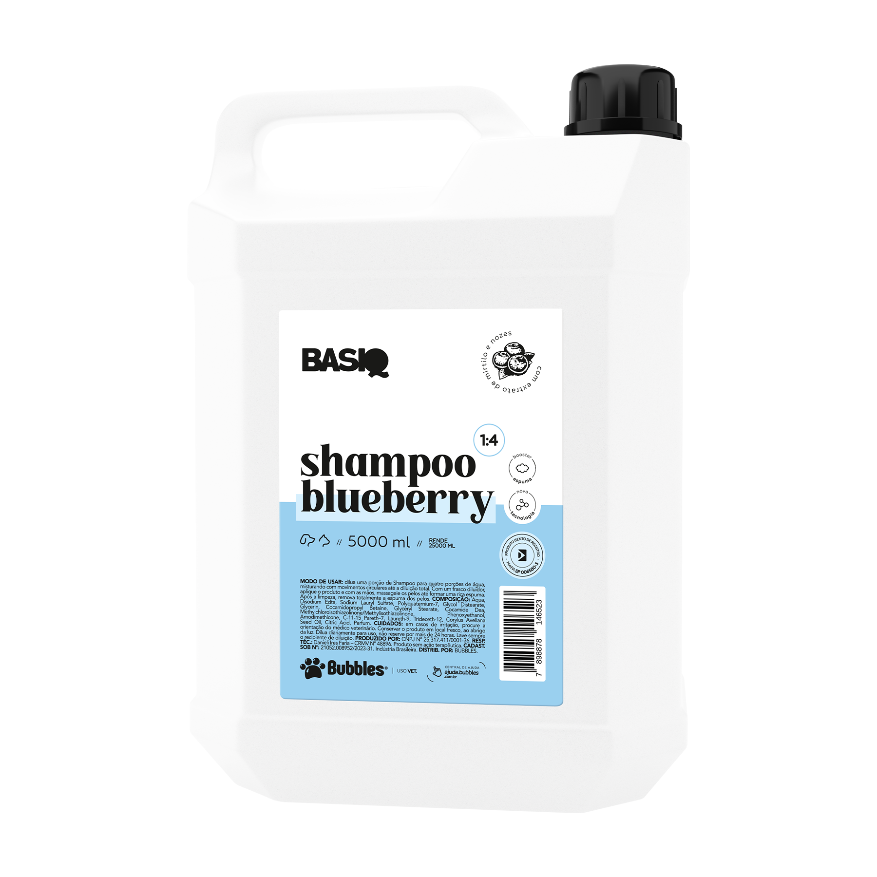 BASIQ - SHAMPOO BLUEBERRY 5L (FRENTE)