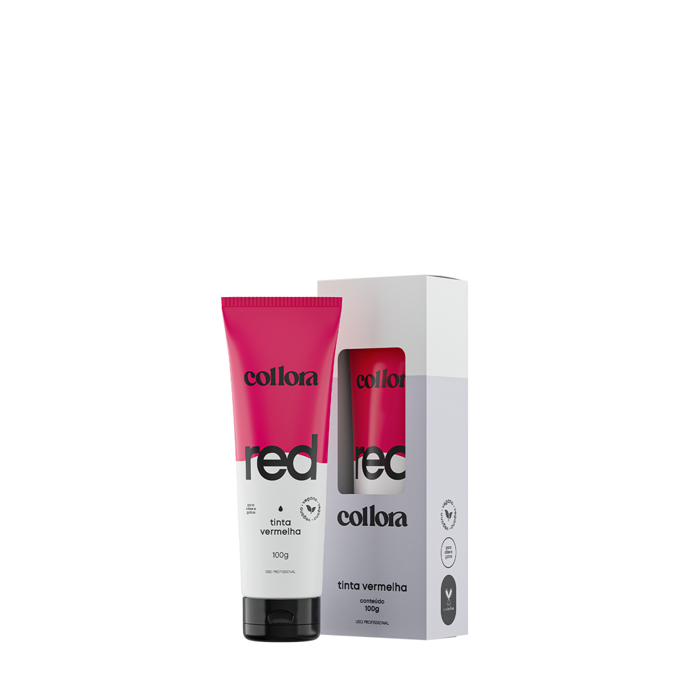 COLLORA - BISNAGA CAIXA TINTA VERMELHA