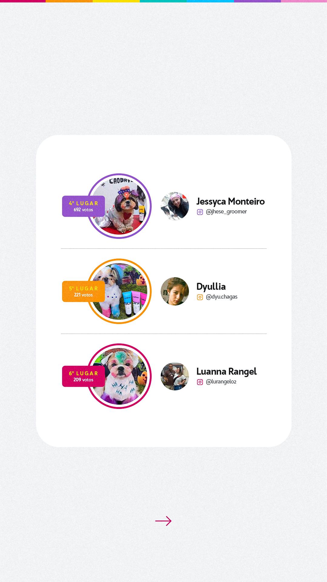 STORIES - GANHADORES DESAFIO COLLORA