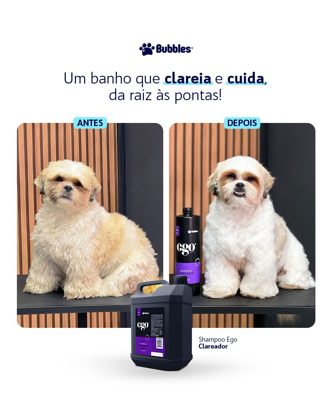 POST INSTA/FACE: ANTES E DEPOIS CLAREADOR