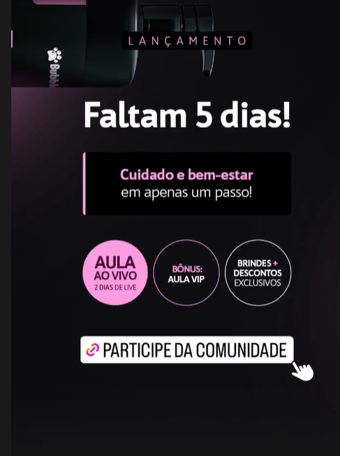 STORIES - TEASER FALTAM 5 DIAS (LANÇAMENTO)