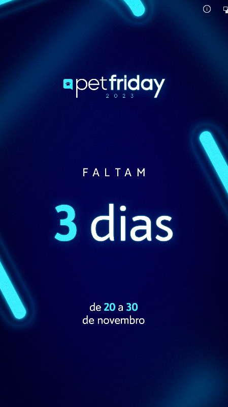 STORIES - CONTAGEM REGRESSIVA BLACK (3 DIAS)
