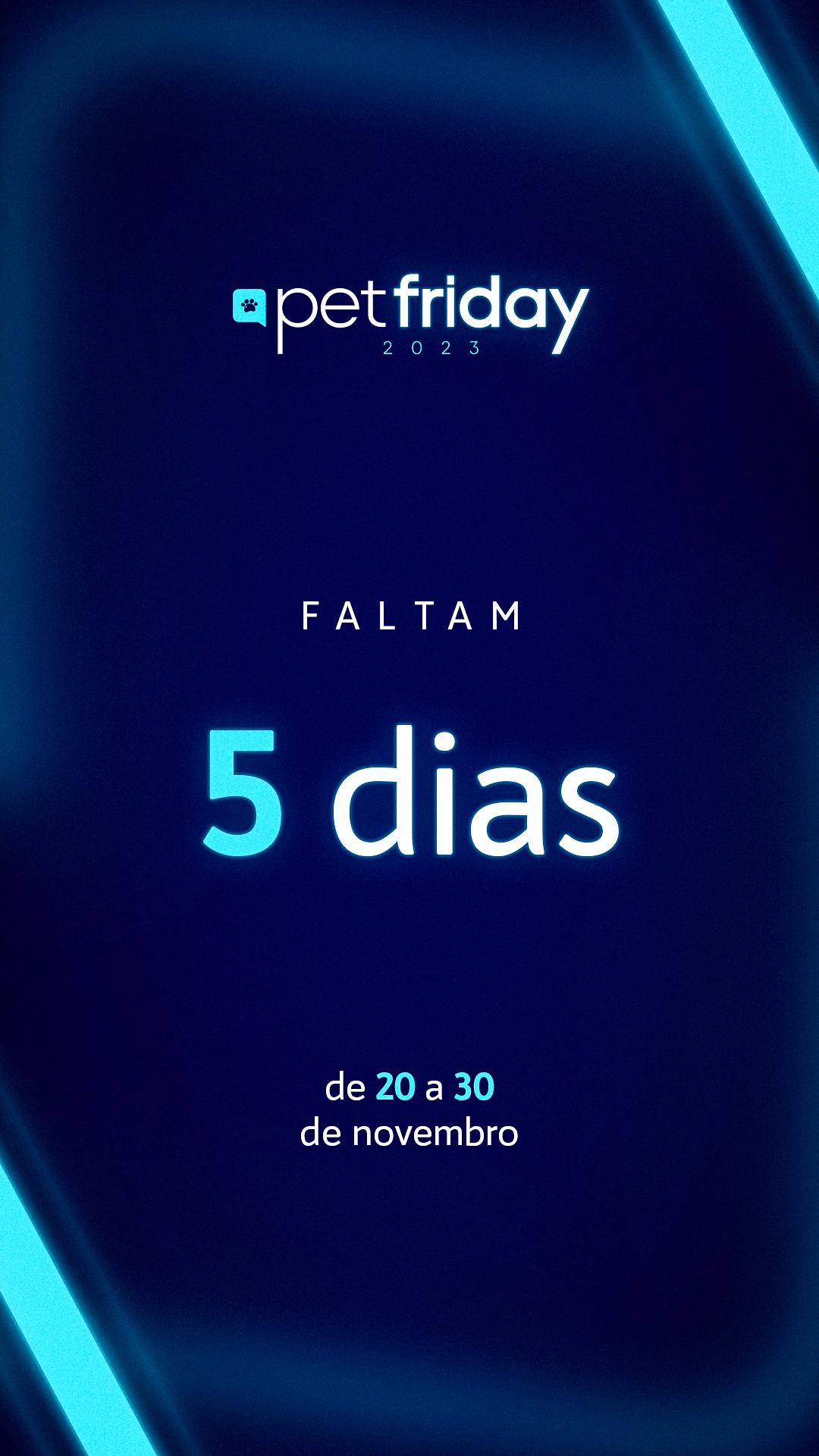 STORIES - CONTEGEM REGRESSIVA BLACK - 5 DIAS