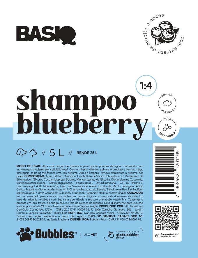 RÓTULO - SHAMPOO BLUEBERRY