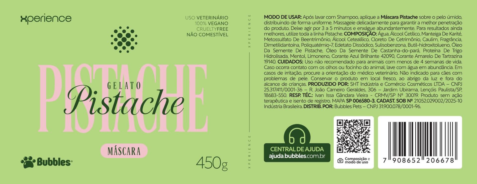 RÓTULO - MÁSCARA PISTACHE