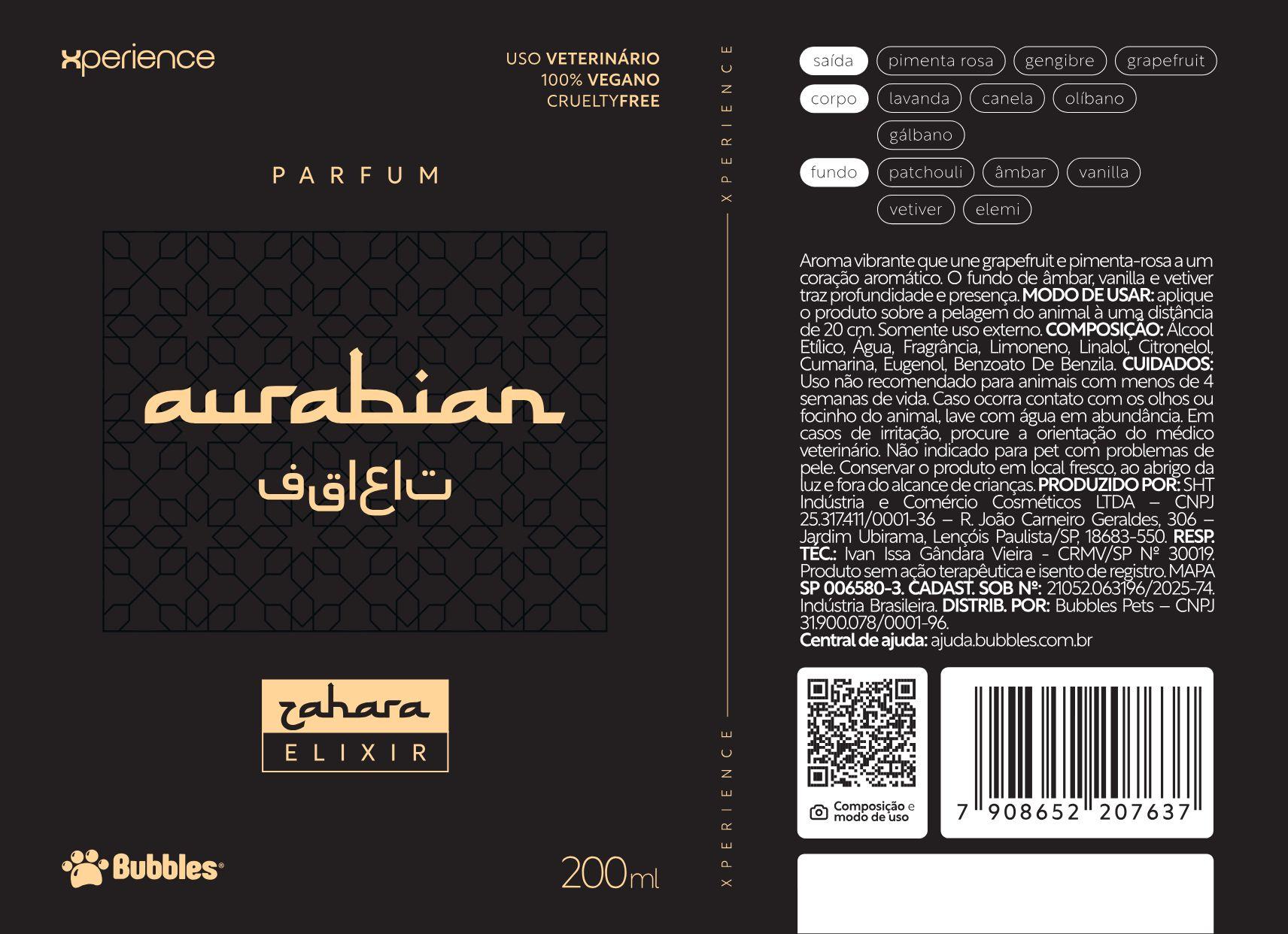 RÓTULO - PERFUME ZAHARA